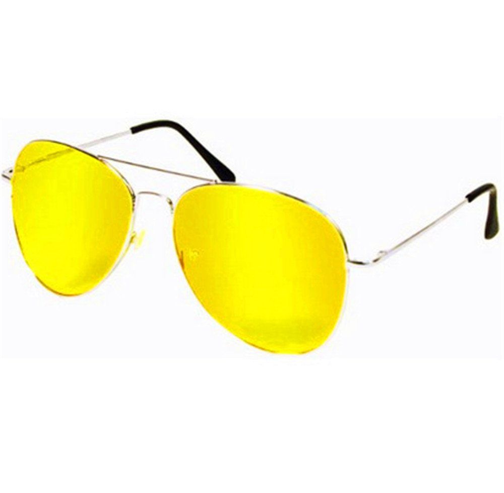 Night View NV Glasses, Unisex Polarized Aviator Sunglasses Virtually Indestructible Perfect for Any Weather, Yellow Glasses Block Nighttime Glare, Reduces Eye Strain